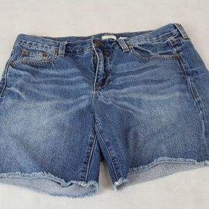 🙈J. Crew Distressed Denim Raw Edge Jean Shorts